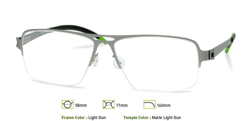 Light Gunmetal Free-Form FFA912 Eyeglasses