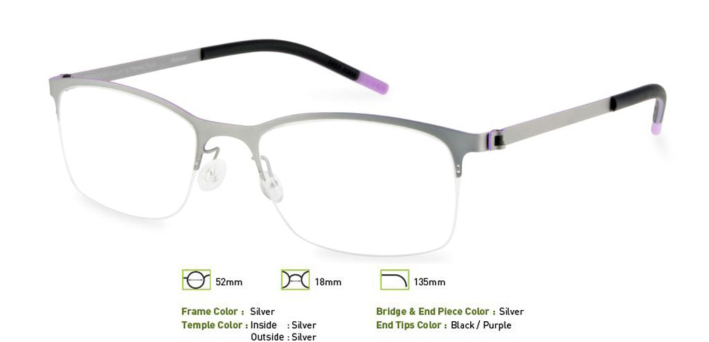 Silver Free-Form FFA916 Eyeglasses