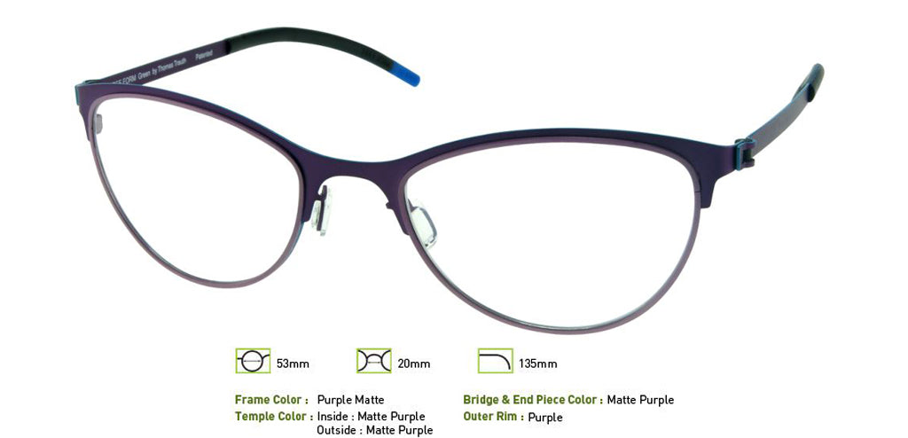 Matte Purple Free-Form FFA921 Eyeglasses