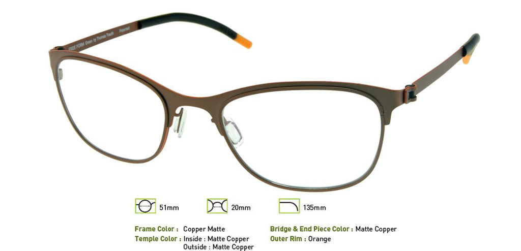 Matte Copper Free-Form FFA922 Eyeglasses