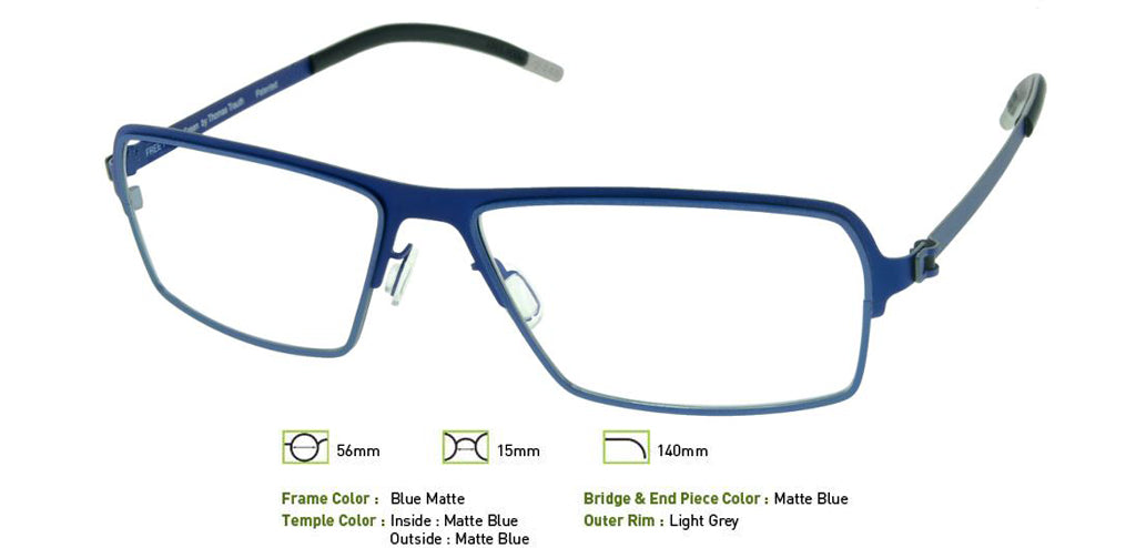 Matte Blue Free-Form FFA924 Eyeglasses