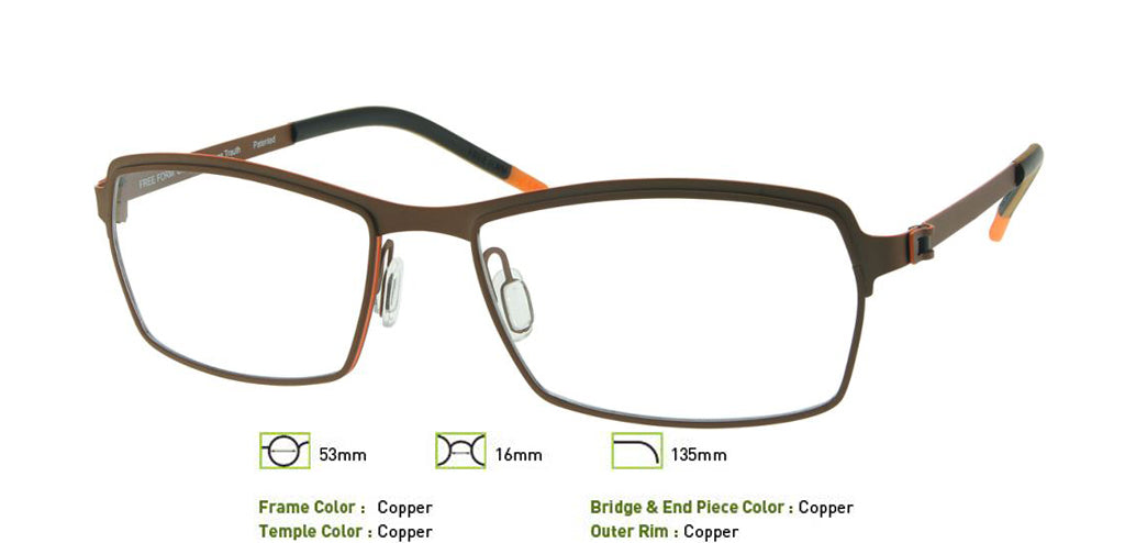 Copper Free-Form FFA942 Eyeglasses