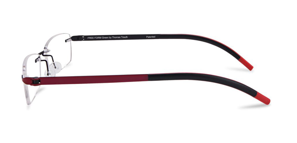 Red/ Dark Gunmetal Free-Form FFA951 Eyeglasses