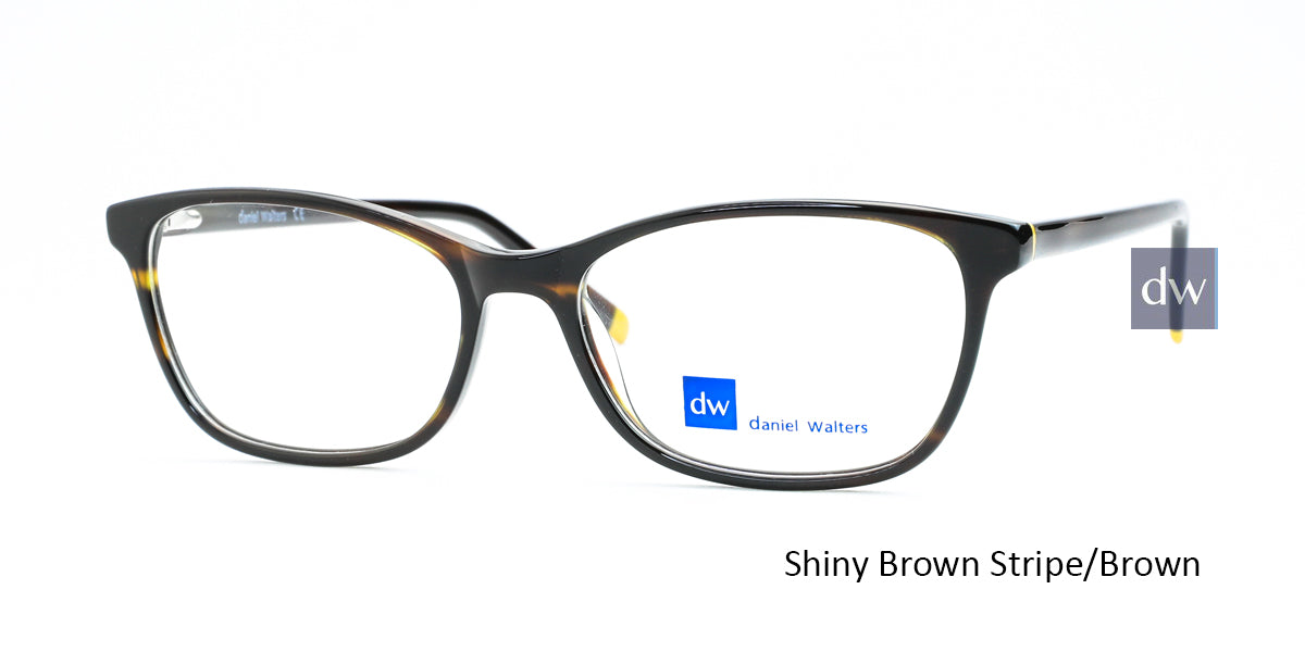Shiny Brown Stripe/Brown Daniel Walters RGA019 Eyeglasses.