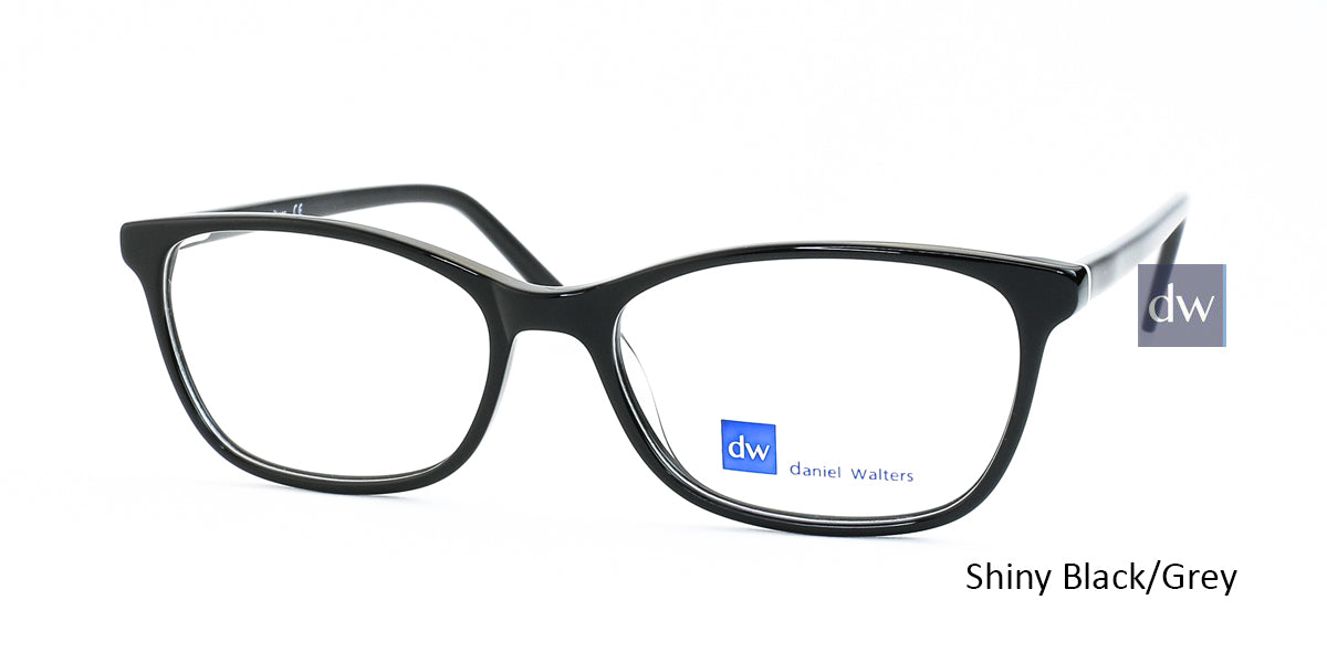 Shiny Black/Grey Daniel Walters RGA019 Eyeglasses.