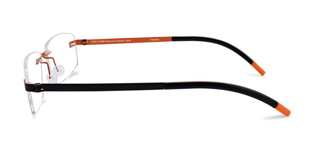 Dark Gunmetal/Orange Free-Form FFA957 Eyeglasses