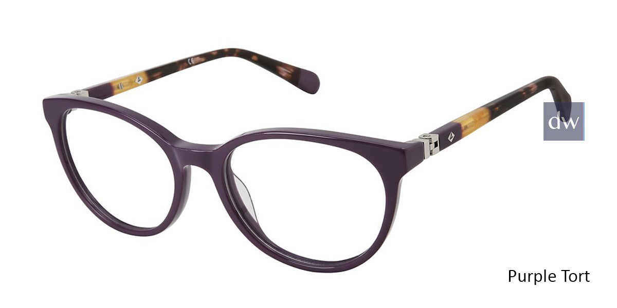 Purple Tort Sperry ANGELFISH Girls Tween Eyeglasses - Teenager.