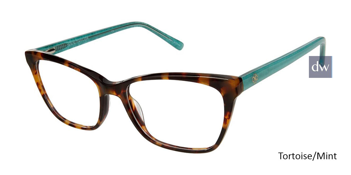 Tortoise/Mint Ann Taylor AT333 Eyeglasses.