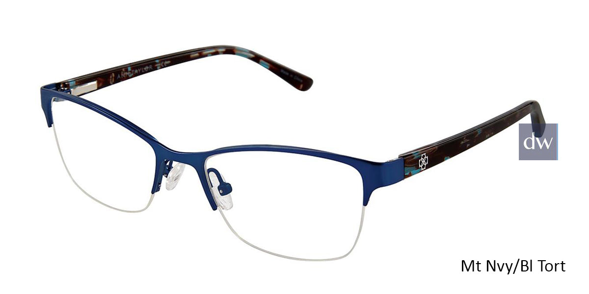 Mt Nvy/Bl Tort Ann Taylor AT602 Titanium Eyeglasses.