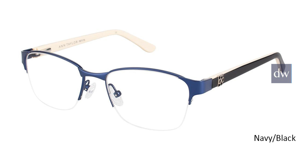 Navy/Black Ann Taylor ATP701 Petite Eyeglasses - Teenager.
