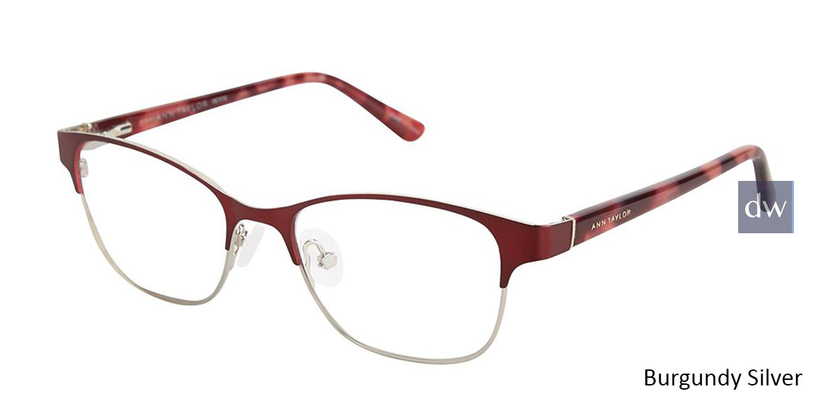 Burgundy Silver Ann Taylor ATP706 Petite eyeglasses - Teenager.