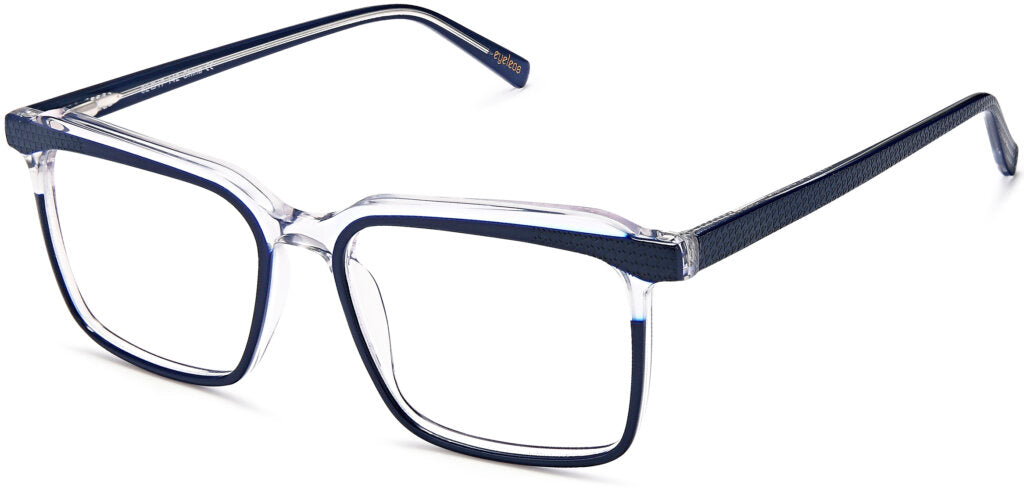 Capri EYELEOS ALAN Rectangle Eyeglasses in Sapphire Diamond — unisex full acetate frame