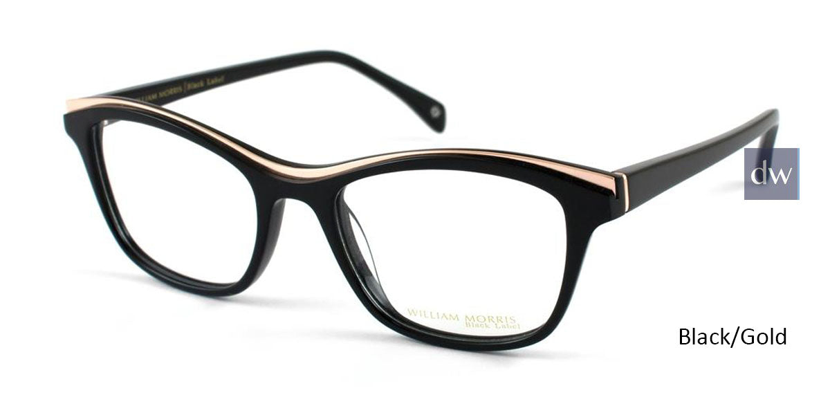 Black/Gold William Morris Black Label BL40013 Eyeglasses
