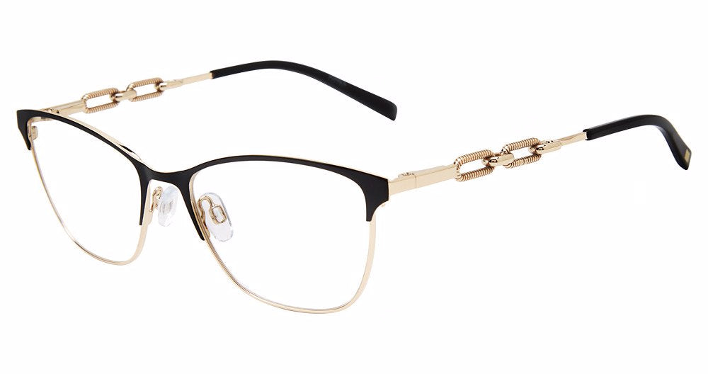 Jones New York VJON504 Cat Eye Eyeglasses in Black — women's full metal frame