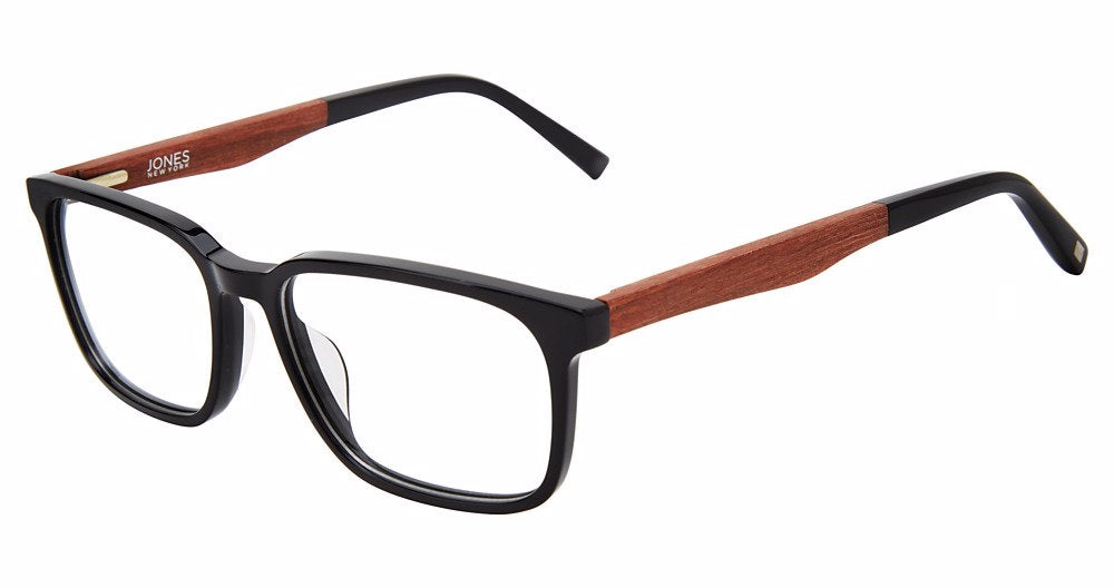 Jones New York VJOM553 Square Eyeglasses in Black — men's full acetate frame