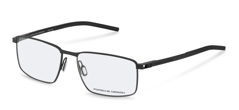 Porsche Design P8784 men's square full-rim eyeglasses in Black, with slim temples and separate nose pads.