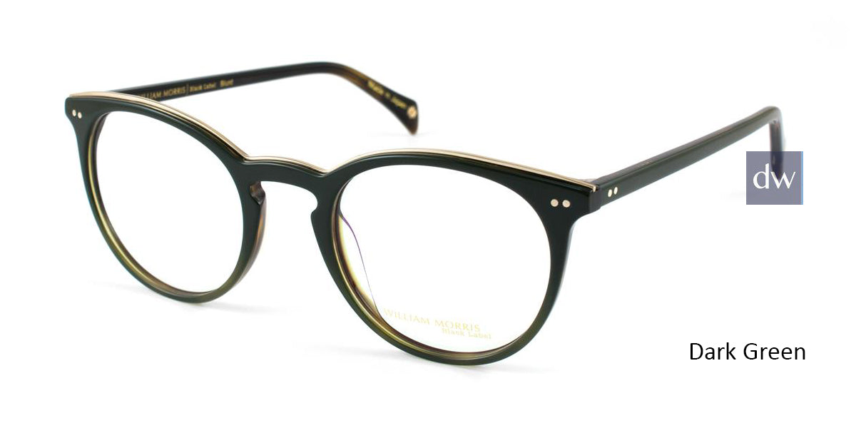 Dark Green William Morris Black Label BLBLUNT Eyeglasses