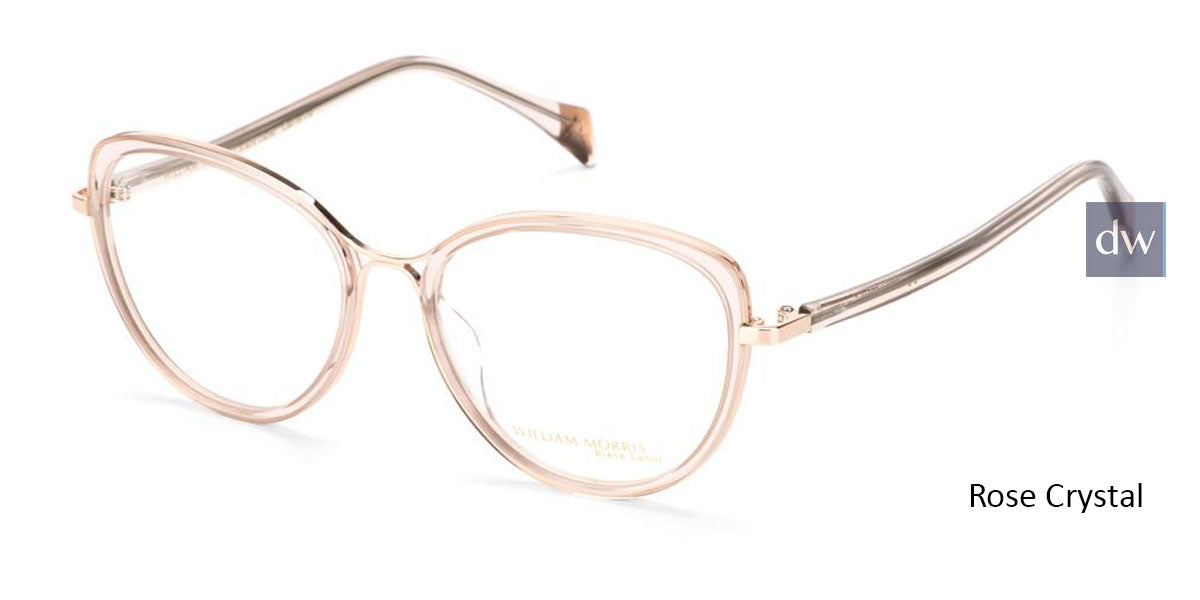 Rose Crystal William Morris Black Label BLCATHERINE Eyeglasses