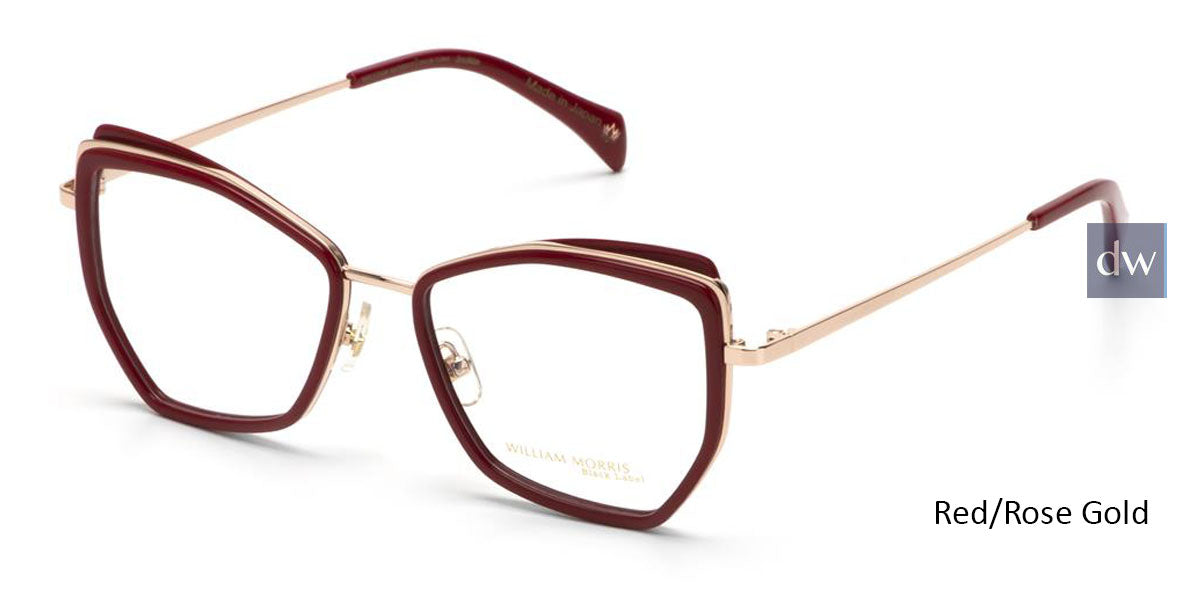 Red/Rose Gold William Morris Black Label BLJACKIE Eyeglasses