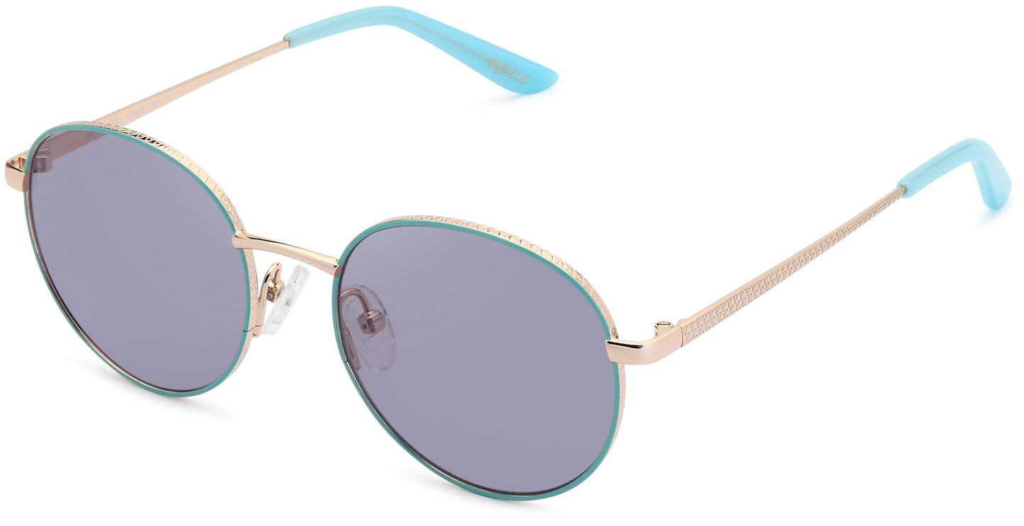 Sun Blue:
Capri EYELEOS Sun BERTHA Round Sunglasses in Sun Blue — unisex acetate frame with UV protection