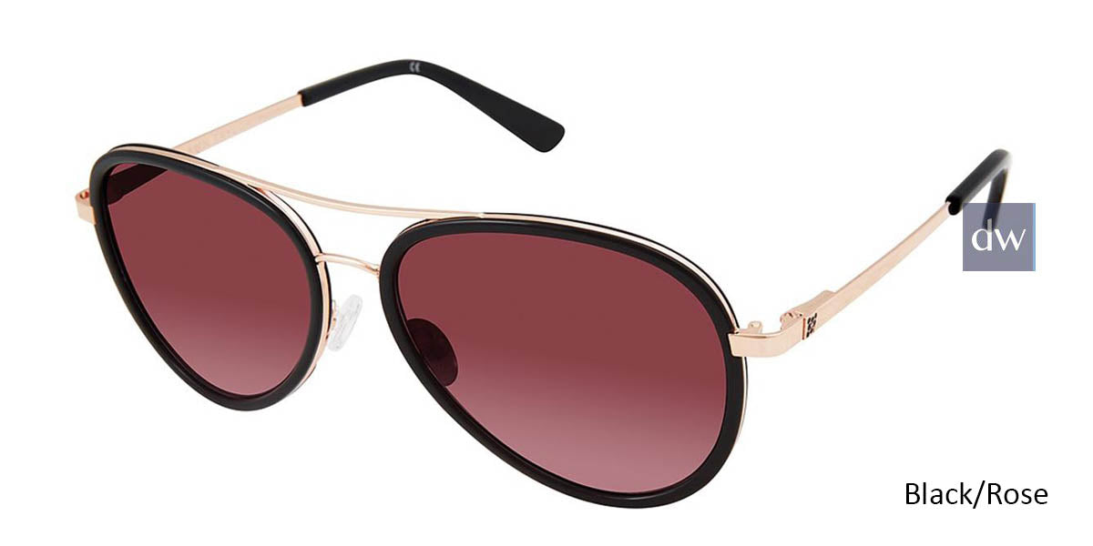 Black/Rose Ann Taylor ATP911 Petite Sunglasses.