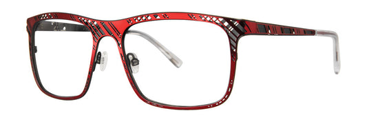 Brick Gunmetal        Jhane Barnes Skew Lines Eyeglasses