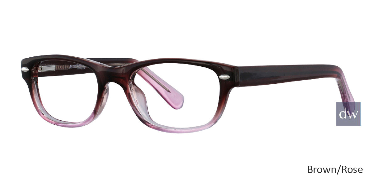 Brown/Rose Affordable Designs Bronx Eyeglasses.