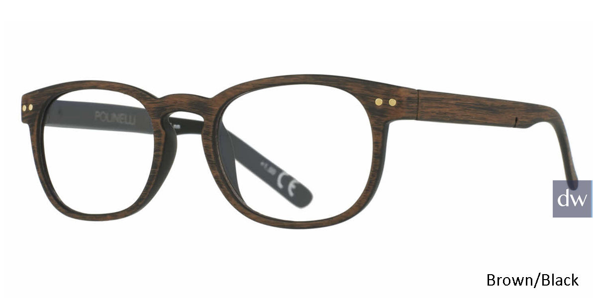 Brown/Black Polinelli P301 Eyeglasses - Teenager