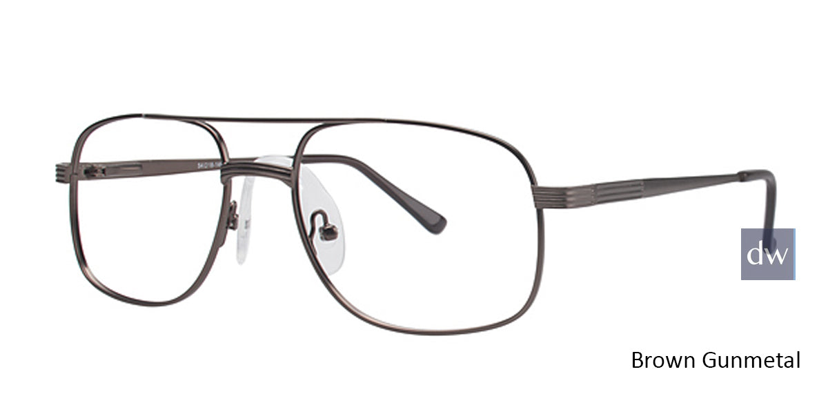Brown Gunmetal Elan Barry Eyeglasses.