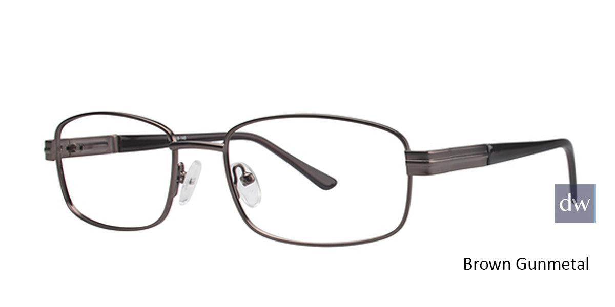 Brown Gunmetal Elan Ralph Eyeglasses.