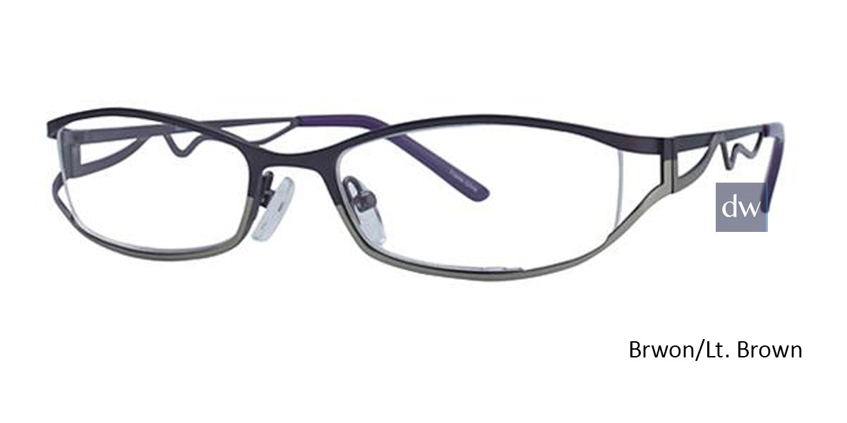 Brown/Lt. Brown Elan 9403 Eyeglasses.