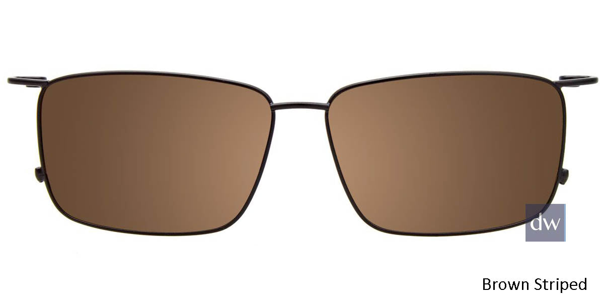 Brown Striped Clip-On