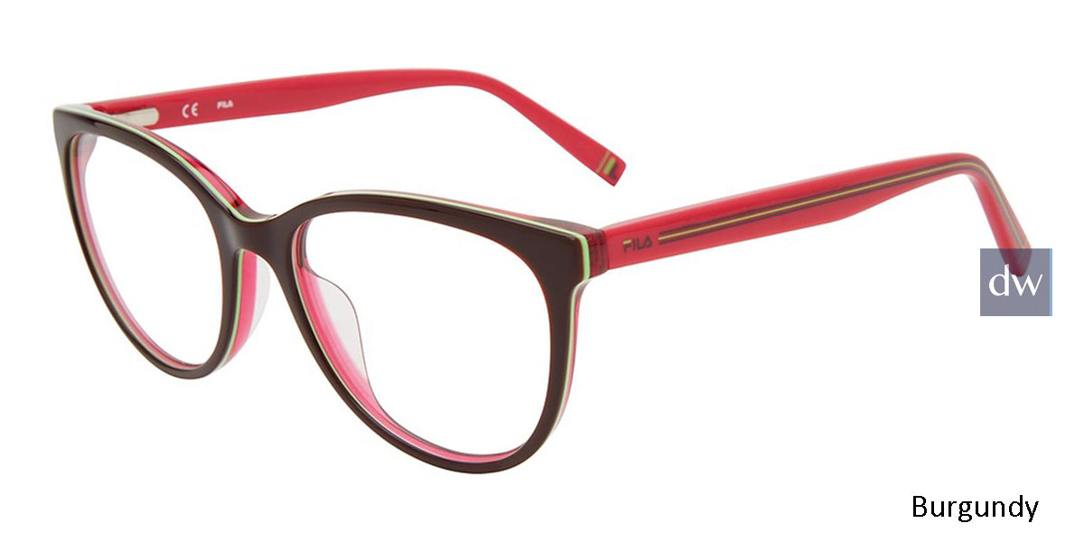 Burgundy Fila VF9399 Eyeglasses