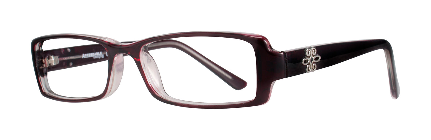 Burgundy Affordable Designs Monica Eyeglasses