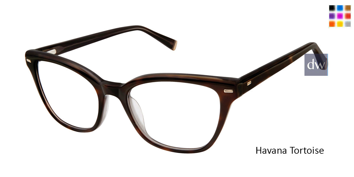 Havana Tortoise Kate Young For Tura K132 Eyeglasses.