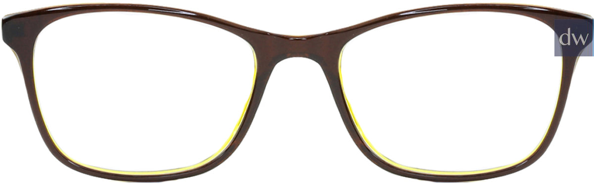 Shiny Brown Yellow Daniel Walters CB5196 Eyeglasses.