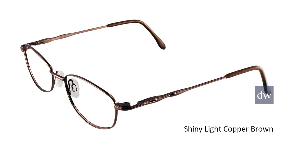 Shiny Light Copper Brown Cool Clip CC820 Eyeglasses.