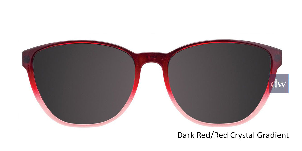 Dark Red/Red Crystal Gradient Cool Clip CC839 Eyeglasses.