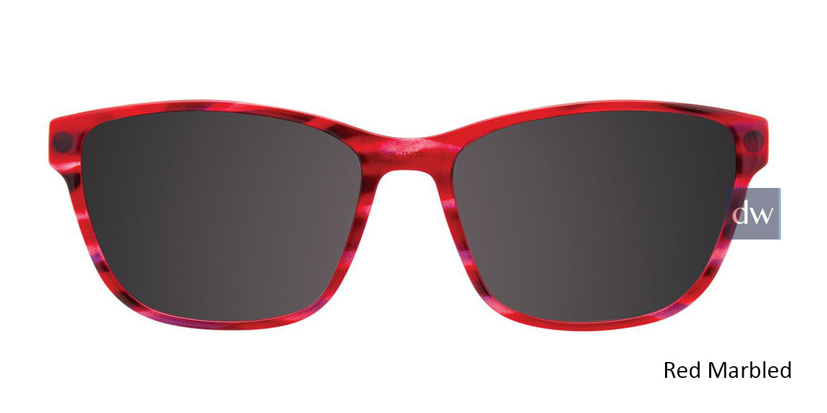 Red Marbled Cool Clip CC841 Eyeglasses Teenager.