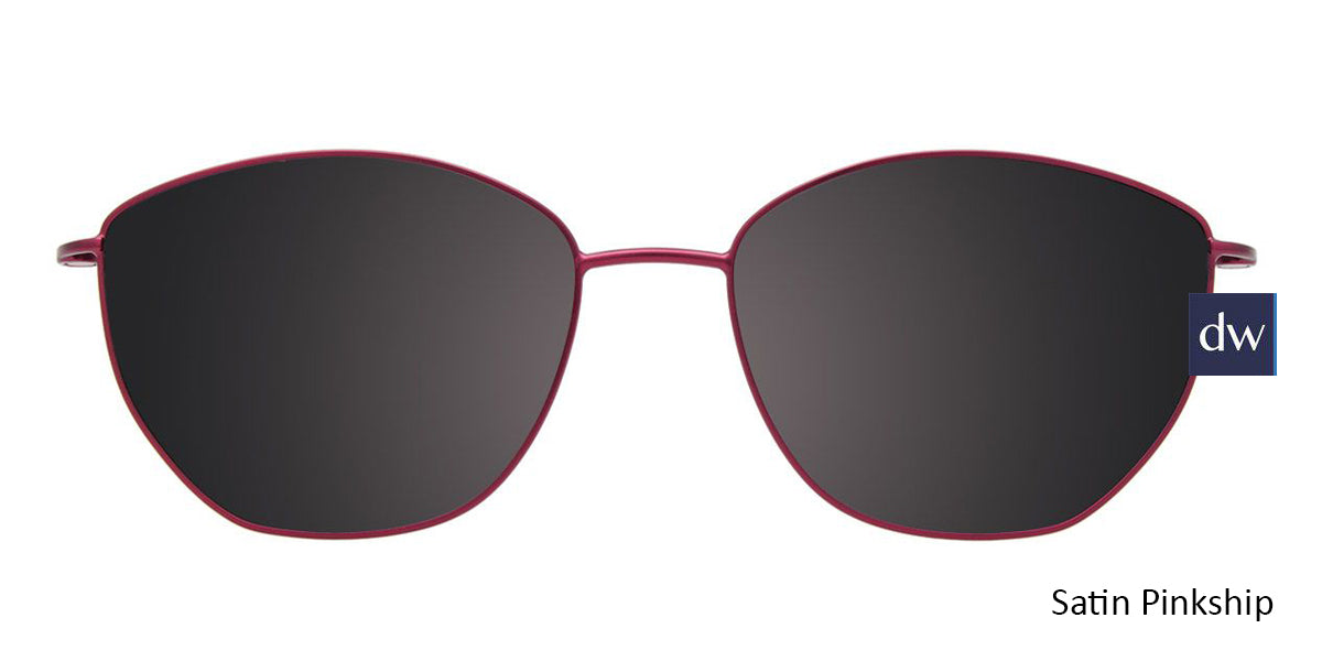 Satin Pinkship Cool Clip CC846 Eyeglasses.