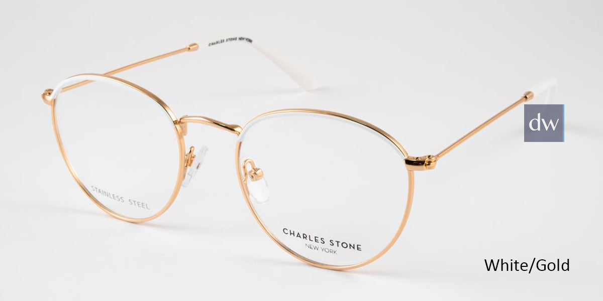 White/Gold William Morris Charles Stone NY CSNY30046 Eyeglasses.