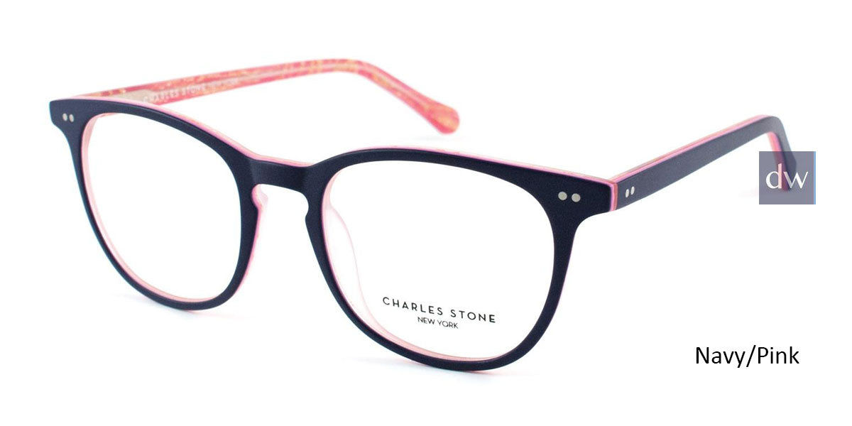 Navy/Pink William Morris Charles Stone NY CSNY550 Eyeglasses - Teenager