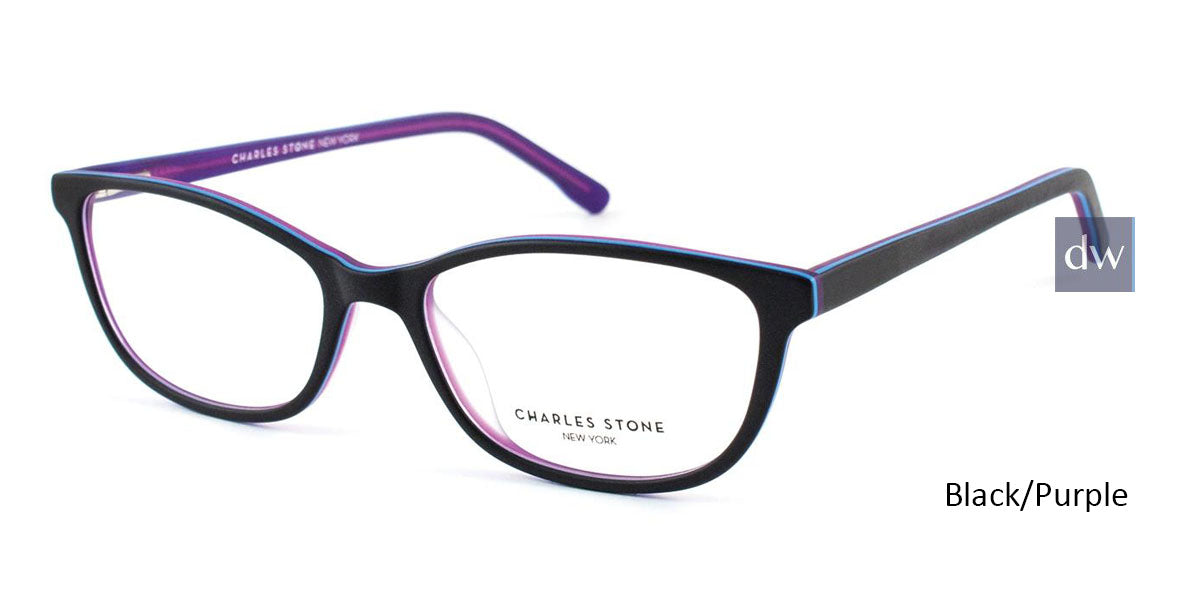 Black/Purple William Morris Charles Stone NY CSNY553 Eyeglasses
