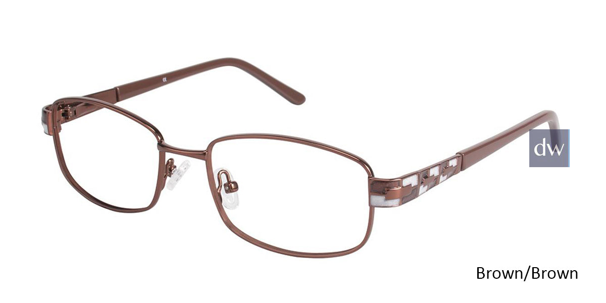 Brown/Brown (c02) C By L'Amy 521 Eyeglasses.