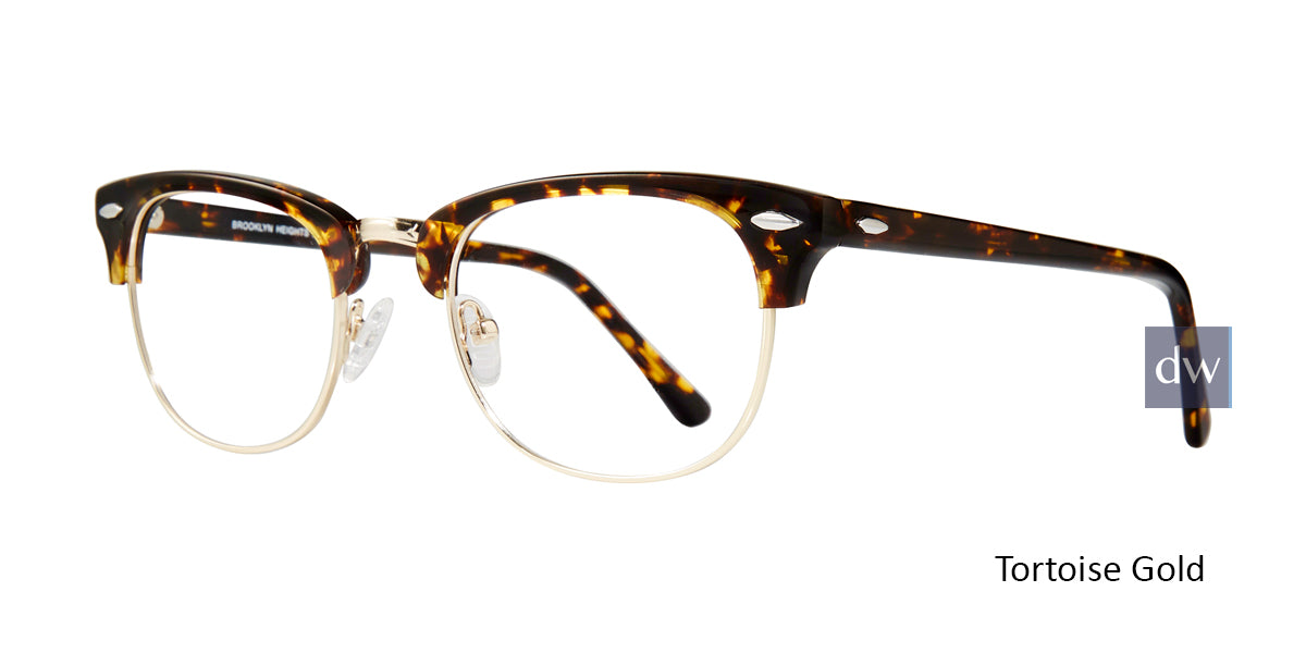 Tortoise Gold Brooklyn Clubster Eyeglasses.