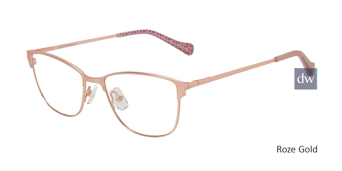 Rose Gold Lucky Brand D113 Eyeglasses.