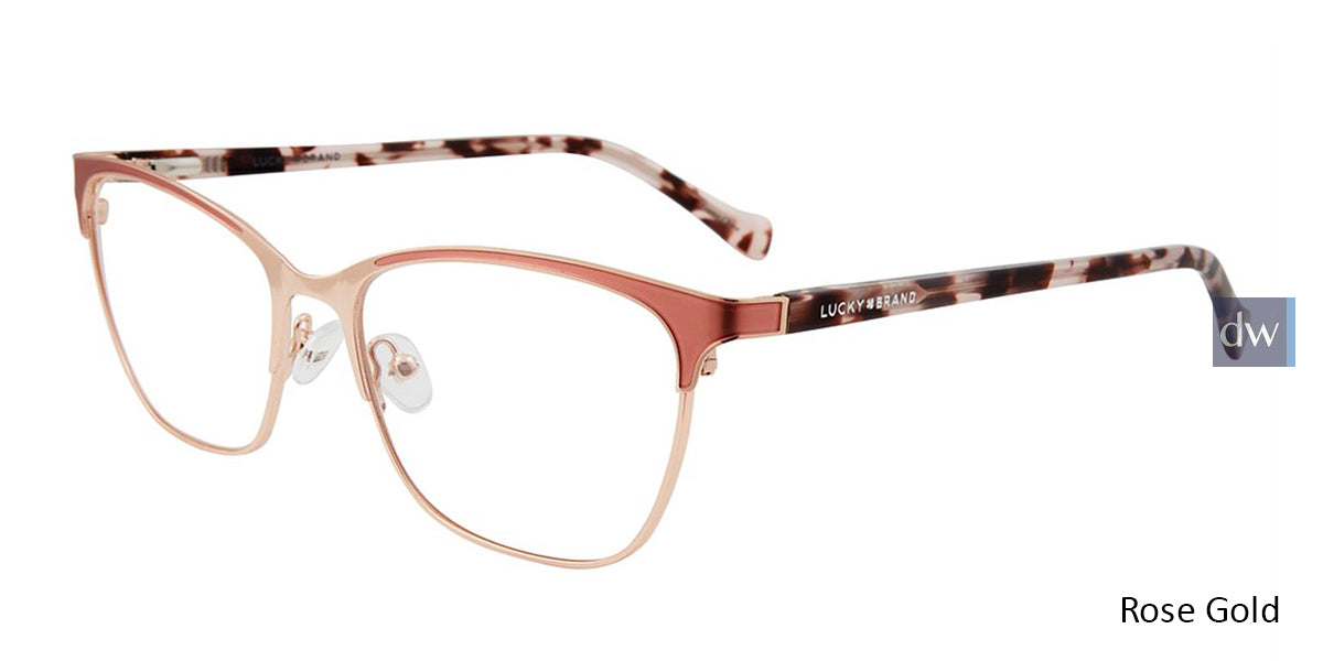 Rose Gold Lucky Brand D114 Eyeglasses.