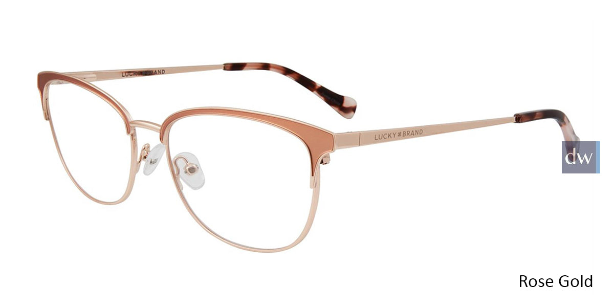 Rose Gold Lucky Brand D115 Eyeglasses.