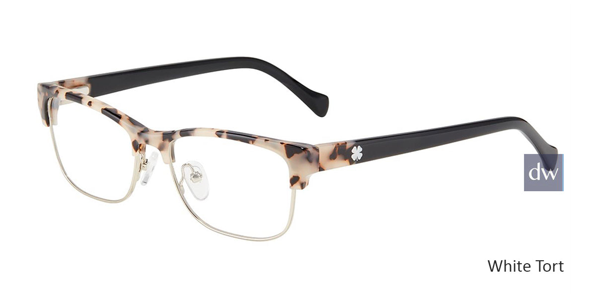 White Tort Lucky Brand D228 Eyeglasses.