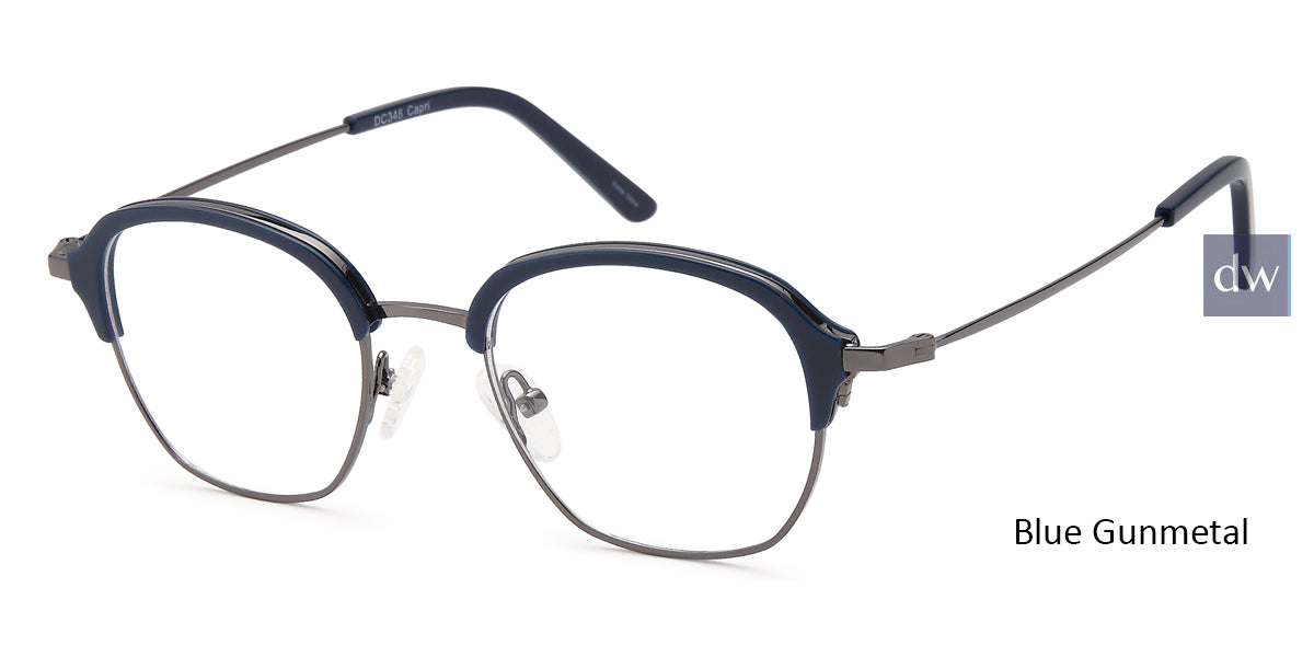 Blue Gunmetal Capri Dicaprio DC348 Eyeglasses.